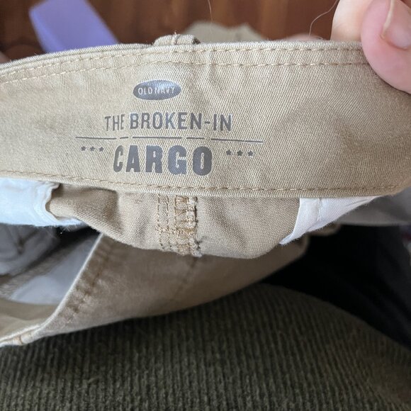 Old Navy Broken-In Straight Fit Cargo‎ Pants - Men's 32x34 - Toast - Picture 6 of 9